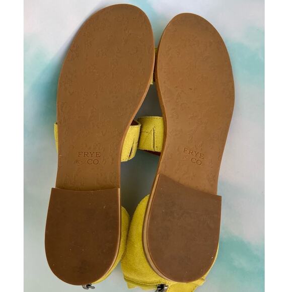 Frye and co Evie 2 Band Sandals Flats - Pistachio, Size 10, Genuine Leather - Picture 6 of 6